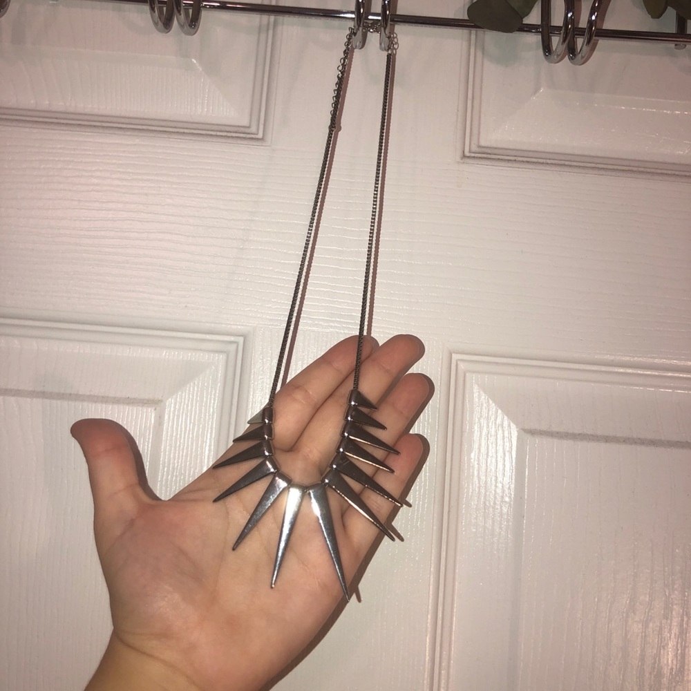 Spiky Silver Necklace